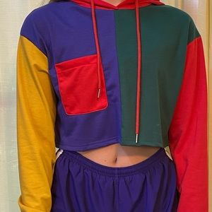 Color block crop top. Size small